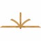Ekena Millwork Redmond Rough Sawn Timber Gable Bracket, Western Red Cedar, 96"W x 36"H x 2"D x 4"F, 9/12 Pitch GBW096X36X0204RED00RWR - alternate 1